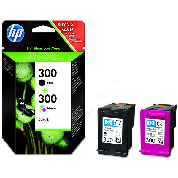 Original HP CN637EE / 300 Druckkopfpatrone Multipack schwarz + color, 200 Seiten, Inhalt 200pg + 160 pg