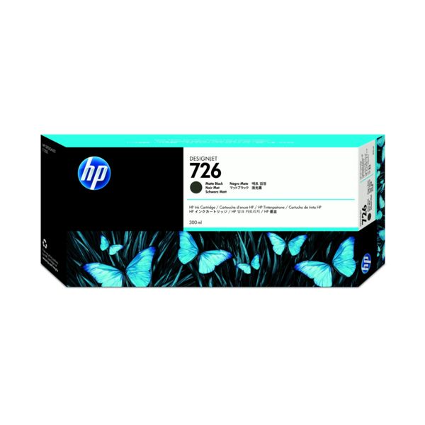 Original HP CH575A / 726 Tintenpatrone schwarz matt, Inhalt 300 ml