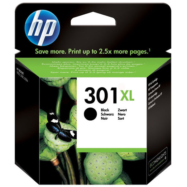 Original HP CH563EE / 301XL Druckkopfpatrone schwarz High-Capacity, 430 Seiten, Inhalt 8 ml