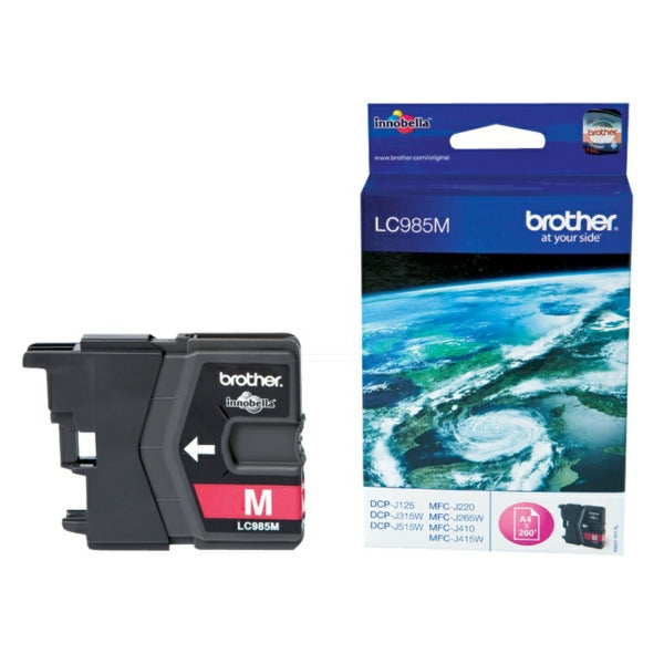 Original Brother LC-985M Tintenpatrone magenta, 260 Seiten, Inhalt 4,8 ml