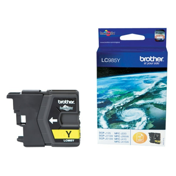 Original Brother LC-985Y Tintenpatrone gelb, 260 Seiten, Inhalt 4,8 ml