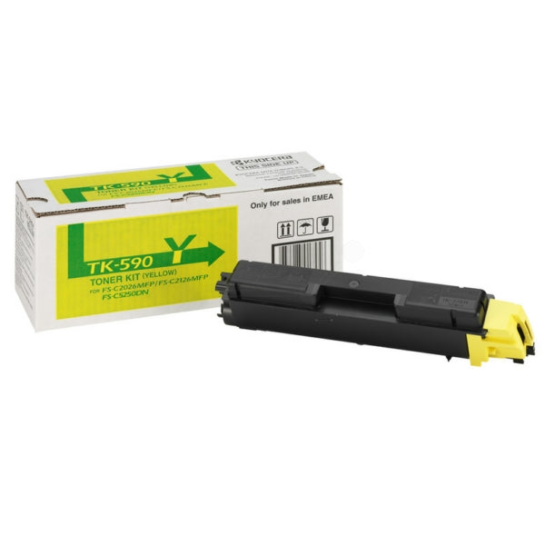 Original Kyocera 1T02KVANL0 / TK-590 Y Toner-Kit gelb, 5.000 Seiten
