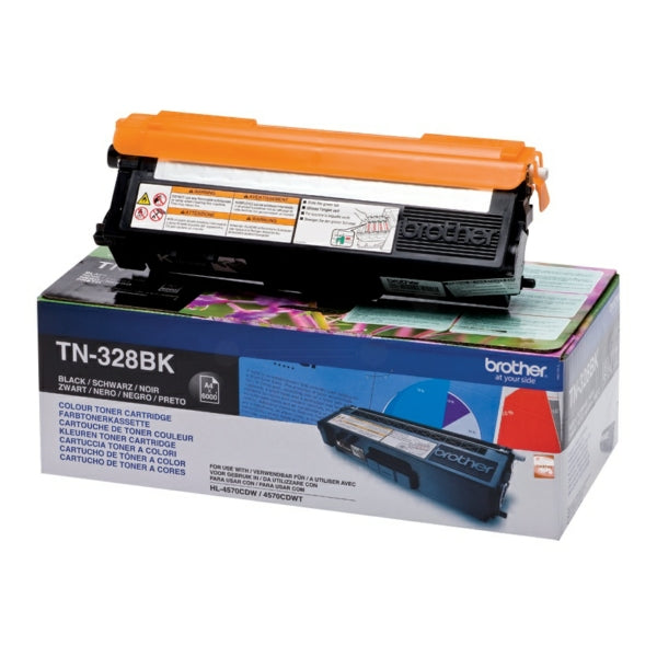 Original Brother TN-328BK Toner schwarz extra High-Capacity, 6.000 Seiten