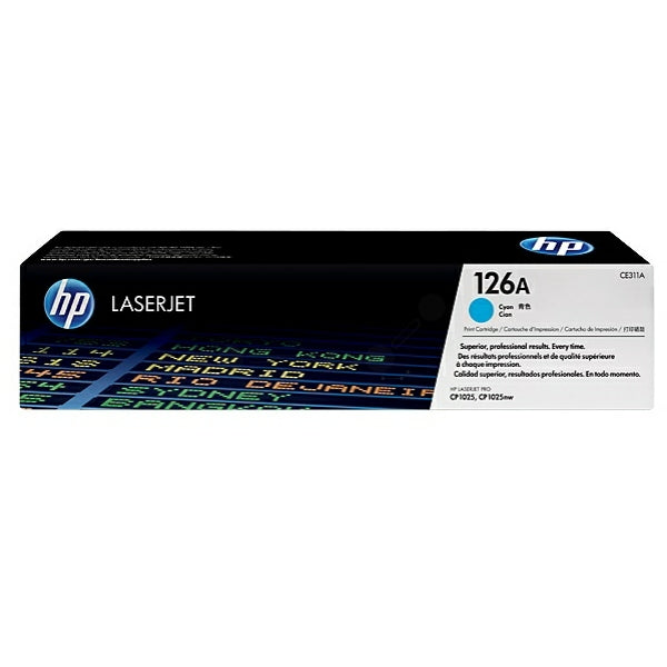 Original HP CE311A / 126A Toner cyan, 1.000 Seiten