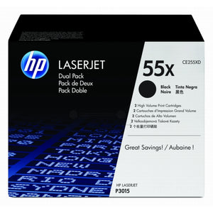 Original HP 55X / CE255XD XL Toner schwarz Doppelpack · 12.500 Seiten