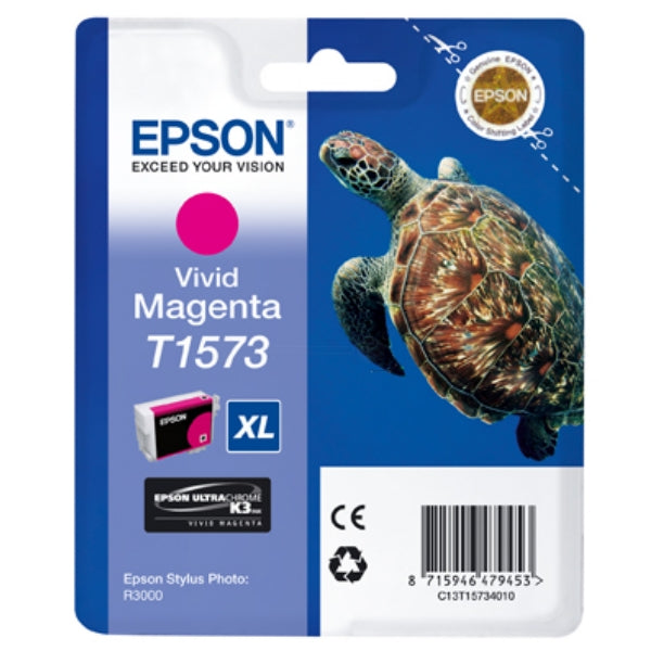Original Epson C13T15734010 / T1573 Tintenpatrone magenta, 2.300 Seiten, Inhalt 25,9 ml