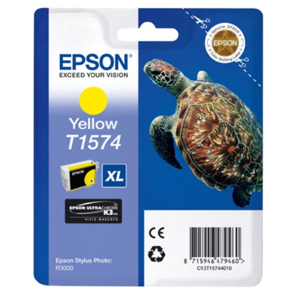 Original Epson C13T15744010 / T1574 Tintenpatrone gelb, Inhalt 25,9 ml