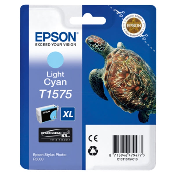 Original Epson C13T15754010 / T1575 Tintenpatrone cyan hell, Inhalt 25,9 ml