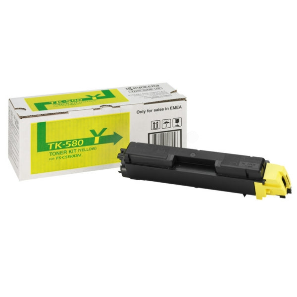 Original Kyocera 1T02KTANL0 / TK-580 Y Toner gelb, 2.800 Seiten