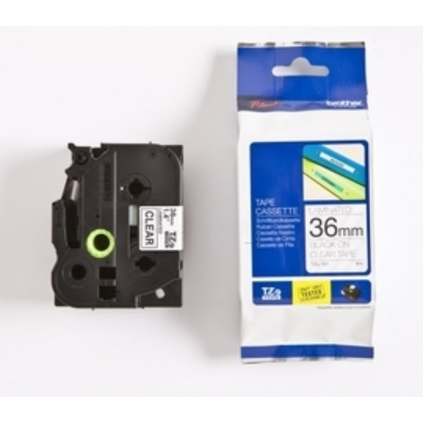 Original Brother TZE-161 DirectLabel schwarz auf Transparent 36mm x 8m