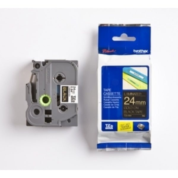 Original Brother TZE-354 DirectLabel gold auf schwarz Laminat 24mm x 8m