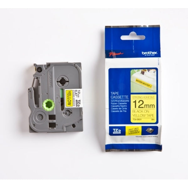 Original Brother TZE-S631 DirectLabel schwarz auf gelb extra stark Laminat 12mm x 8m