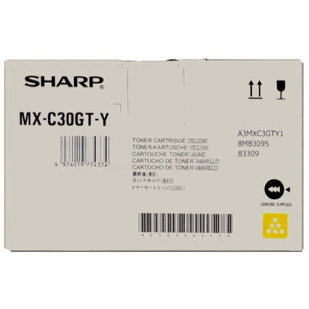 Original Sharp MXC-30GTY Toner-Kit gelb, 6.000 Seiten