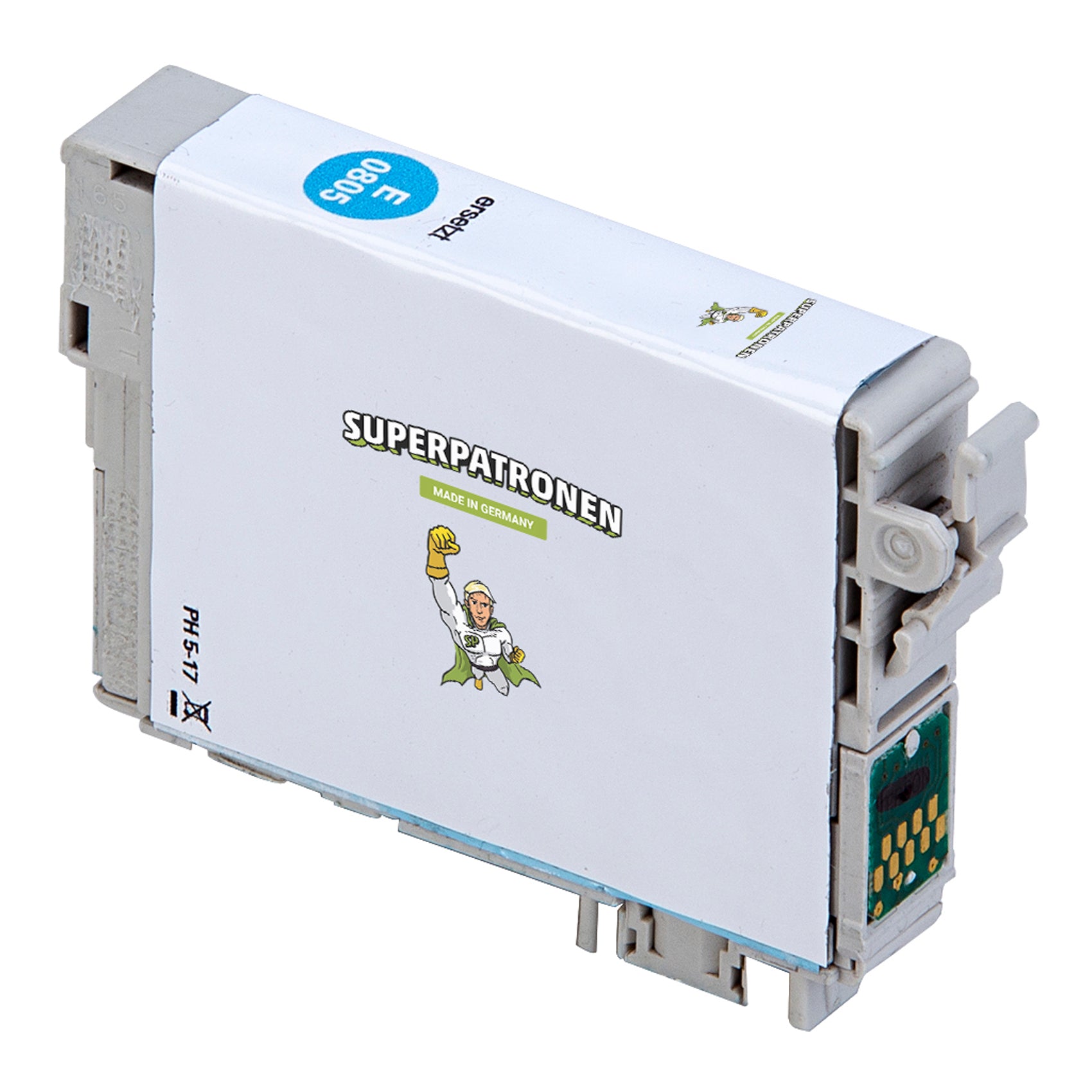 Kompatibel für Epson C13T08054011 / T0805 Tintenpatrone cyan hell, 330 Seiten, Inhalt 7,5 ml