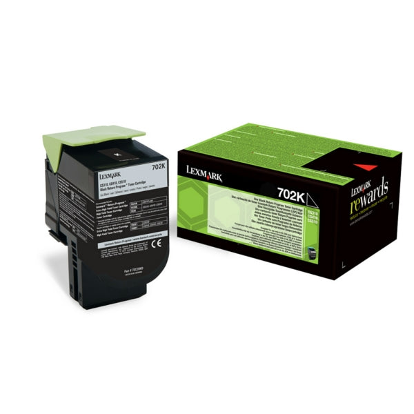 Original Lexmark 70C20K0 / 702K Toner-Kit schwarz return program, 1.000 Seiten