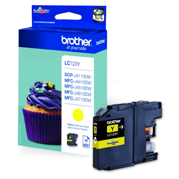 Original Brother LC-123Y Tintenpatrone gelb, 600 Seiten, Inhalt 5,9 ml