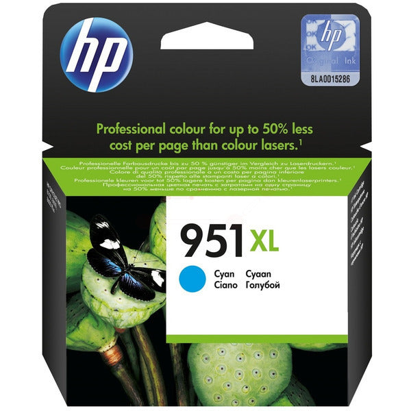 Original HP CN046AE / 951XL Tintenpatrone cyan High-Capacity, 1.500 Seiten, Inhalt 24 ml