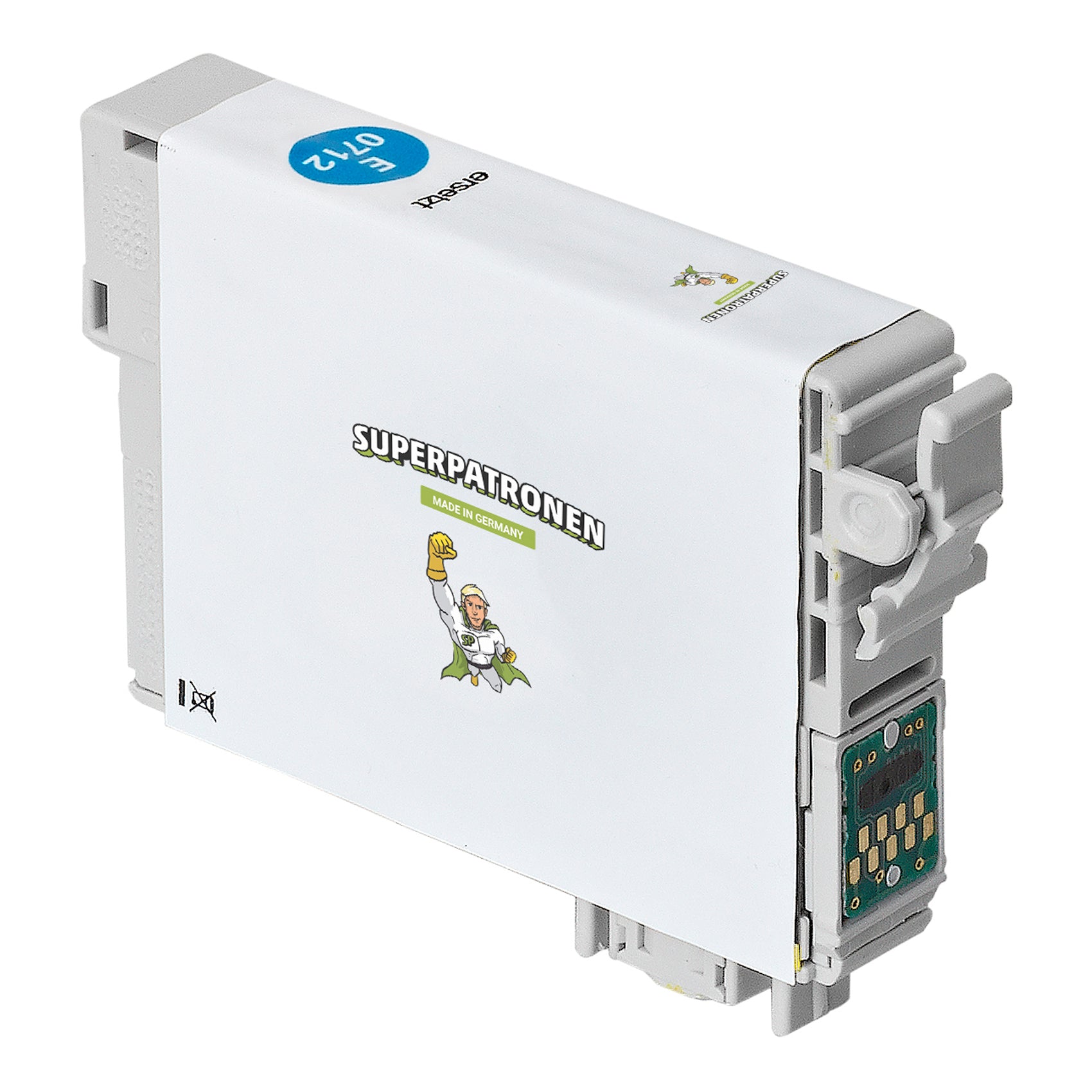 Kompatibel für Epson C13T07124011 / T0712 Tintenpatrone cyan, 345 Seiten, Inhalt 7,5 ml