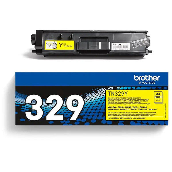 Original Brother TN-329Y Toner-Kit gelb extra High-Capacity, 6.000 Seiten
