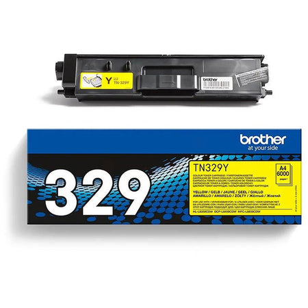 Original Brother TN-329Y Toner-Kit gelb extra High-Capacity, 6.000 Seiten