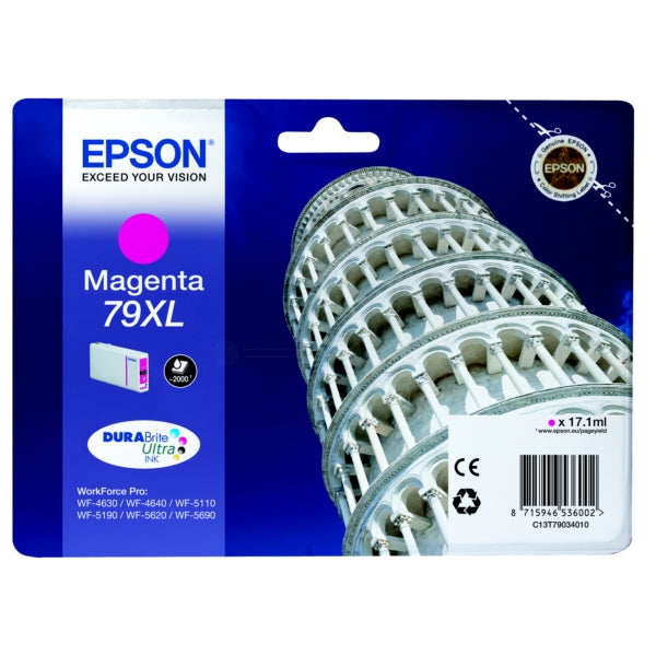 Original Epson C13T79034010 / 79XL Tintenpatrone magenta High-Capacity, 2.000 Seiten, Inhalt 17,1 ml