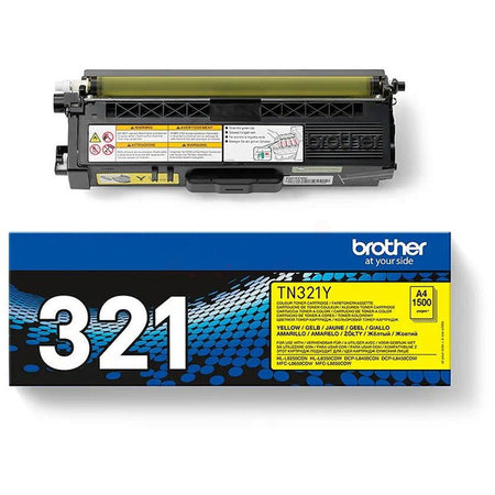 Original Brother TN-321Y Toner-Kit gelb, 1.500 Seiten