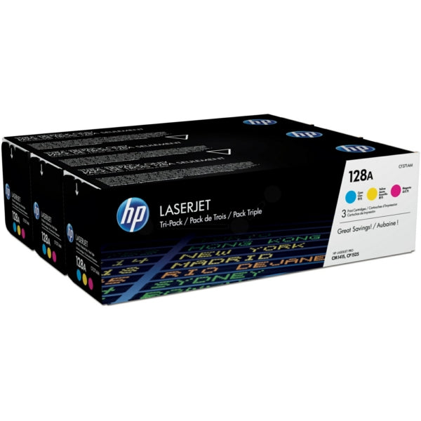 Original HP CF371AM / 128A Toner MultiPack C,M,Y, 1.300 Seiten, Inhalt VE=3