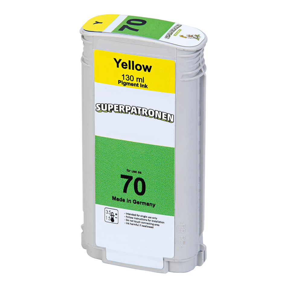 Kompatibel für HP C9373A / 72 Tintenpatrone gelb, Inhalt 130 ml
