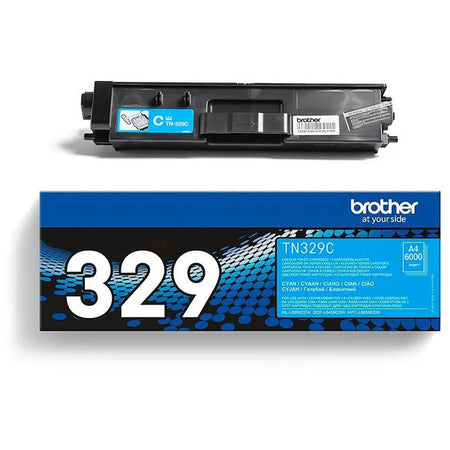 Original Brother TN-329C Toner-Kit cyan extra High-Capacity, 6.000 Seiten