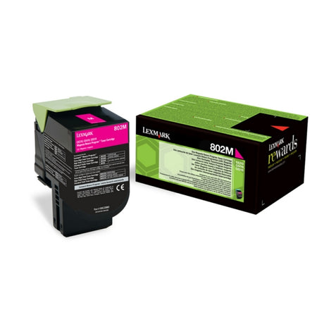 Original Lexmark 80C20M0 / 802M Toner-Kit magenta return program, 1.000 Seiten