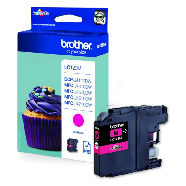 Original Brother LC-123M Tintenpatrone magenta, 600 Seiten, Inhalt 5,9 ml