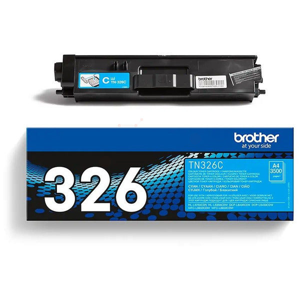 Original Brother TN-326C Toner-Kit cyan High-Capacity, 3.500 Seiten