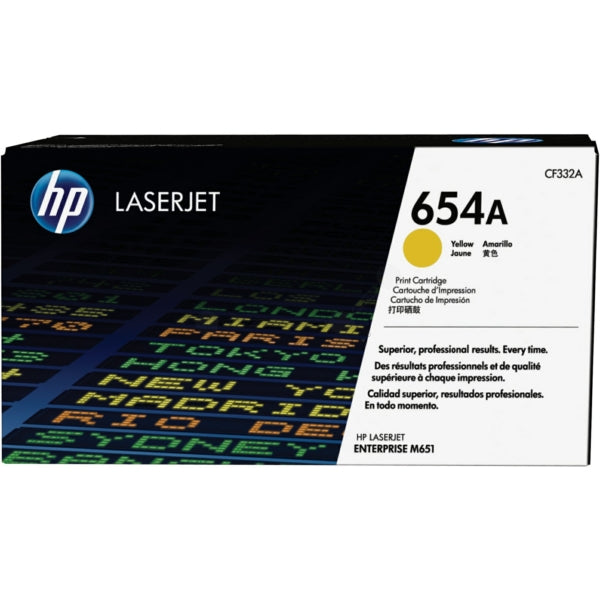 Original HP CF332A / 654A Tonerkartusche gelb, 15.000 Seiten