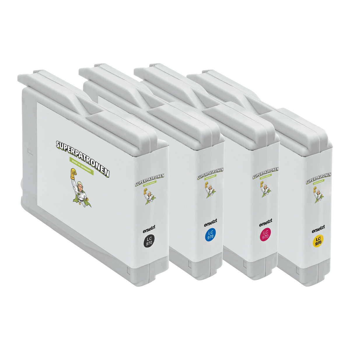 Kompatibel für Brother LC-970VALBP Tintenpatrone MultiPack Bk,C,M,Y, Inhalt 21ml + 3x11ml
