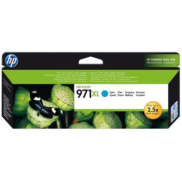 Original HP CN626AE / 971XL Tintenpatrone cyan High-Capacity, 6.600 Seiten, Inhalt 86,5 ml