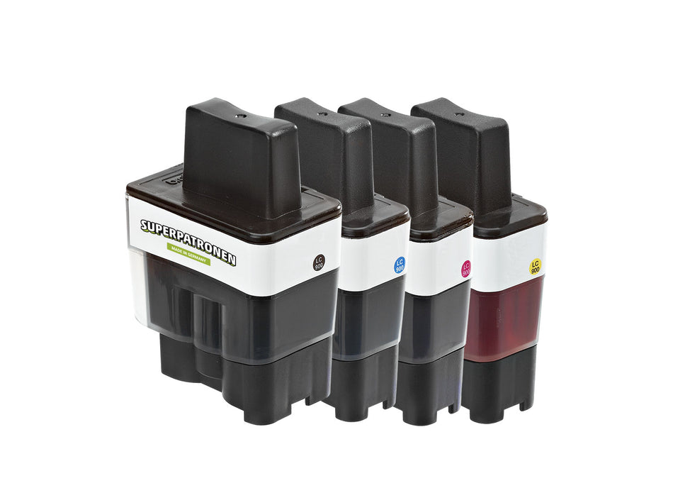 Kompatibel für Brother LC-900VAL Tintenpatrone MultiPack Bk,C,M,Y, Inhalt 19ml + 3x12ml