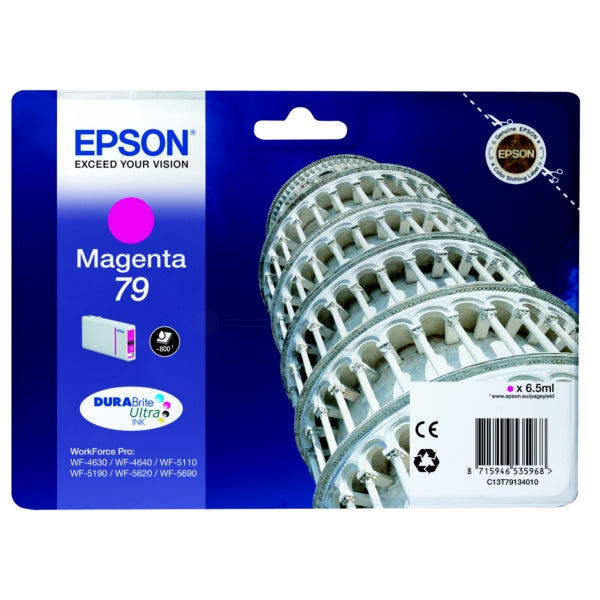Original Epson C13T79134010 / 79 Tintenpatrone magenta, 800 Seiten, Inhalt 6,5 ml