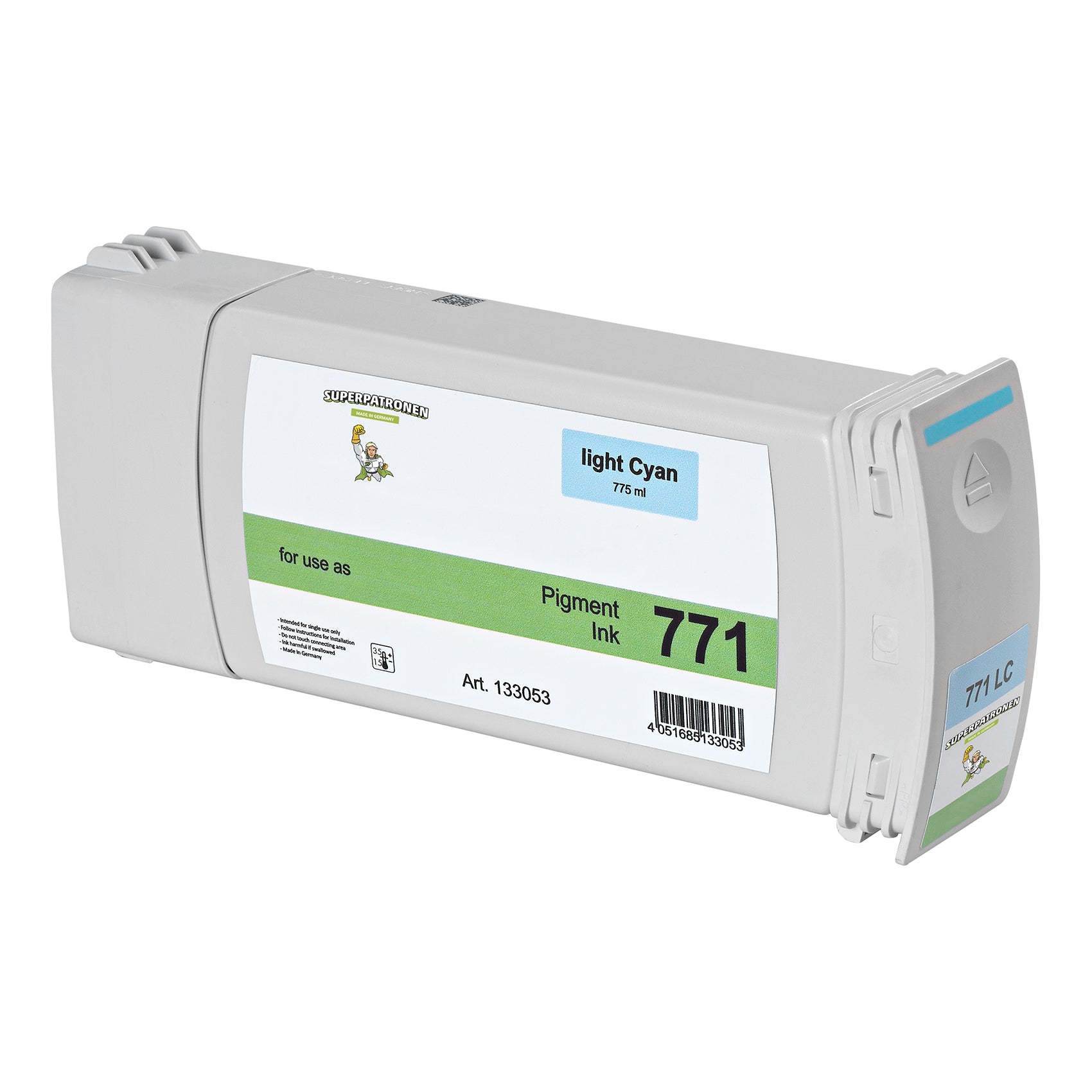 Kompatibel für HP CE042A / 771 Tintenpatrone cyan hell, Inhalt 775 ml