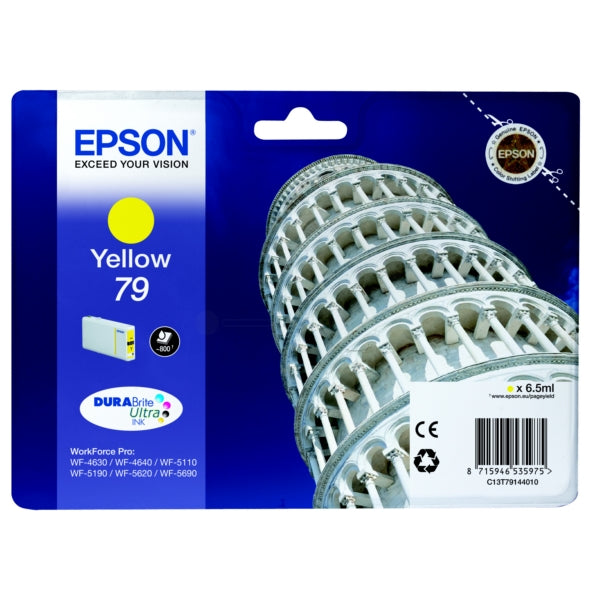 Original Epson C13T79144010 / 79 Tintenpatrone gelb, 800 Seiten, Inhalt 6,5 ml