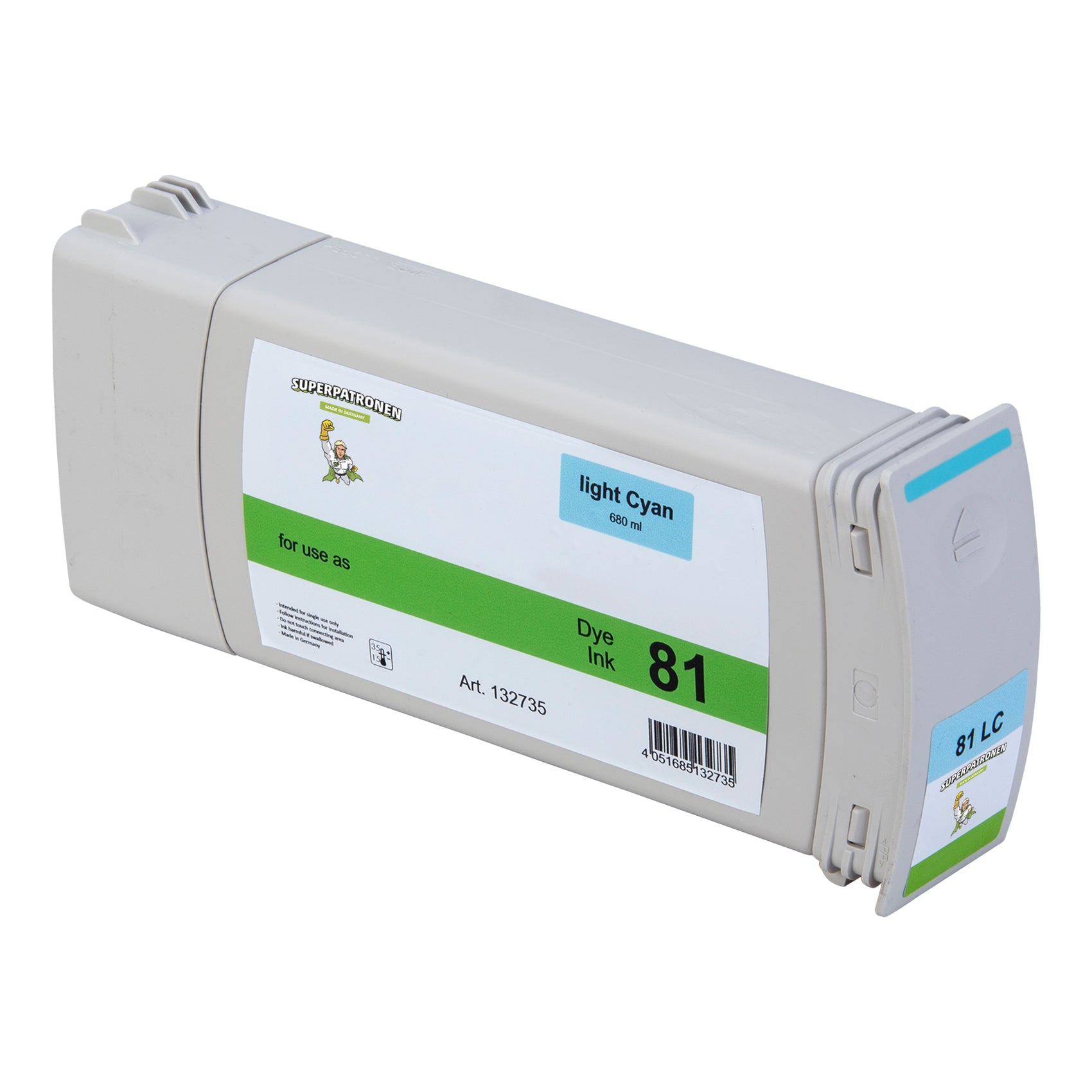 Kompatibel für HP C9371A / 72 Tintenpatrone cyan, Inhalt 130 ml