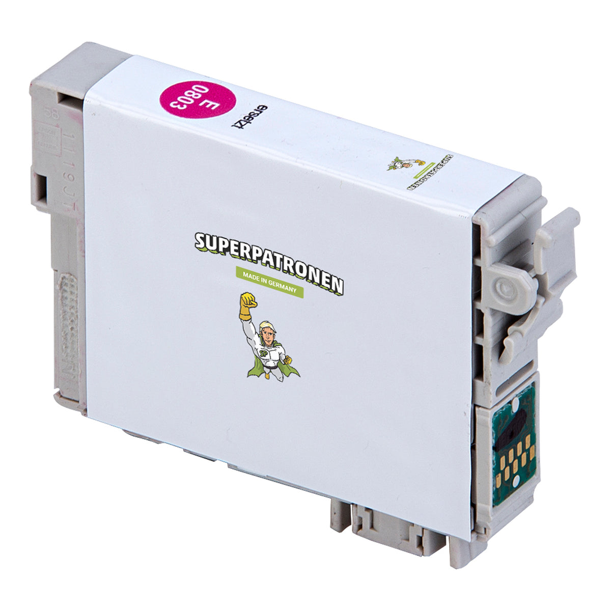 Kompatibel für Epson C13T08034011 / T0803 Tintenpatrone magenta, 220 Seiten, Inhalt 7,5 ml