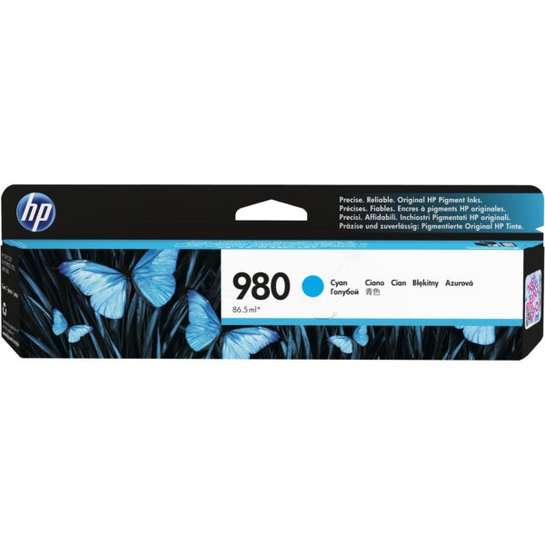 Original HP D8J07A / 980 Tintenpatrone cyan, 6.600 Seiten, Inhalt 86,5 ml