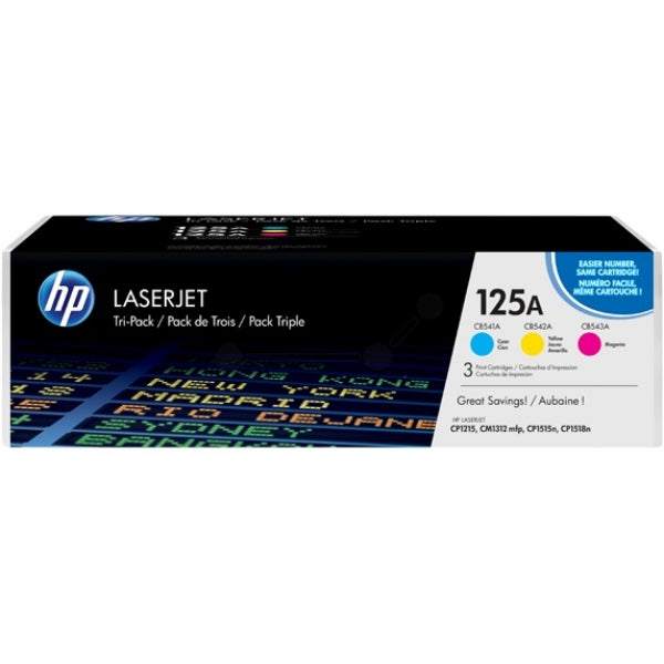 Original HP CF373AM / 125A Tonerkartusche MultiPack C,M,Y, 1.400 Seiten, Inhalt VE=3