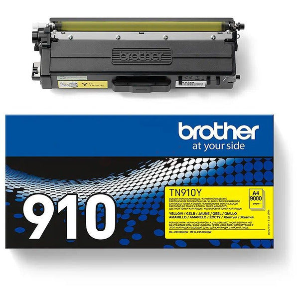 Original Brother TN-910Y Toner-Kit gelb, 9.000 Seiten