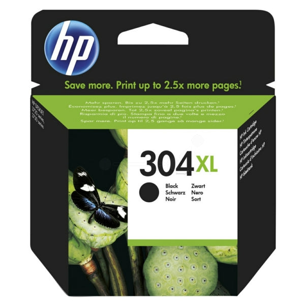 Original HP N9K08AE / 304XL Druckkopfpatrone schwarz High-Capacity, 300 Seiten, Inhalt 6 ml