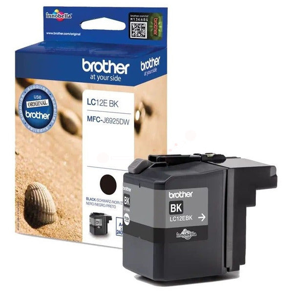 Original Brother LC-12EBK Tintenpatrone schwarz, 2.400 Seiten