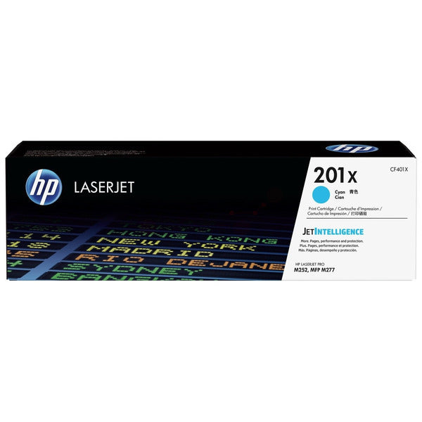 Original HP CF401X / 201X Tonerkartusche cyan High-Capacity, 2.300 Seiten