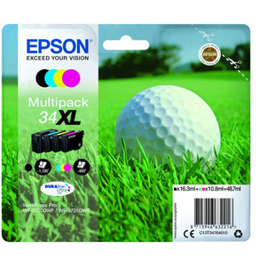 Original Epson 34XL Tintenpatrone 4er-Set Bk,C,M,Y (Golfball)