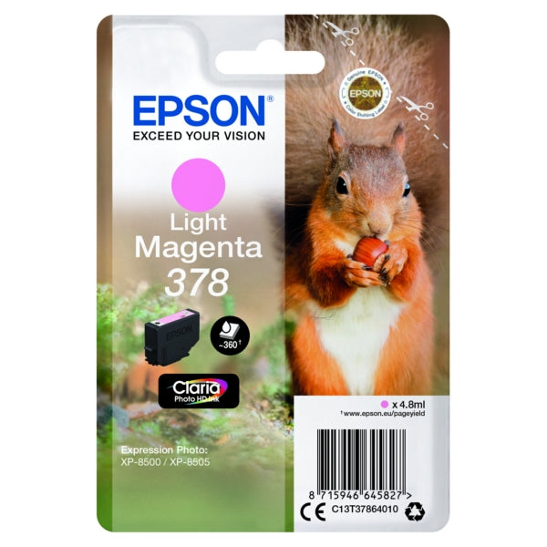 Original Epson C13T37864010 / 378 Tintenpatrone magenta hell, 360 Seiten, Inhalt 4,8 ml