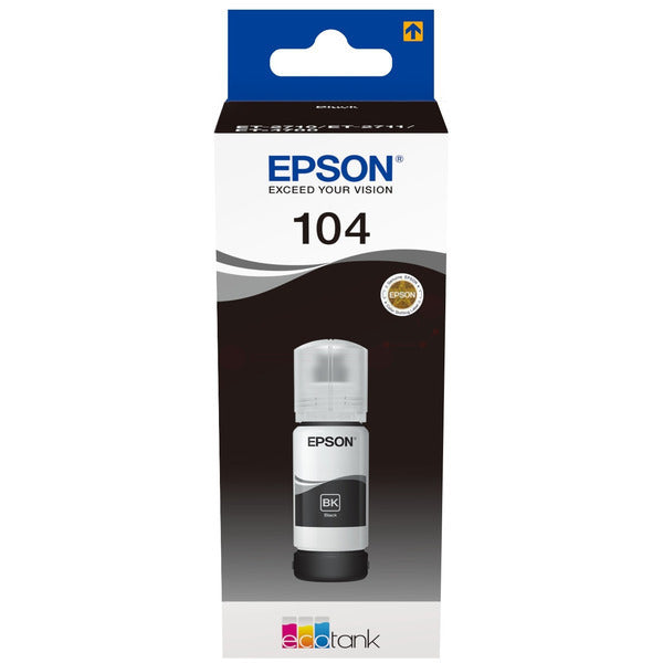 Original Epson C13T00P140 / 104 Tintenflasche schwarz, 4.500 Seiten, Inhalt 65 ml